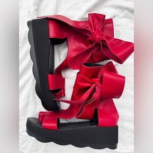 Red Bow Women's Sandals